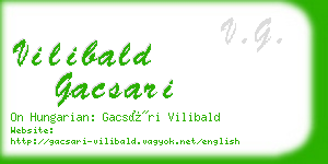 vilibald gacsari business card